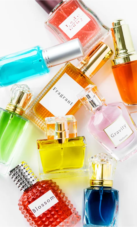 OsPerfumes-Frascos perfumes coloridos